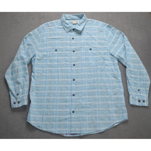 Carbon 2 Cobalt Shirt Mens Large Tall Blue Sea Change Chambray Button Up 133154‎ - Picture 1 of 9